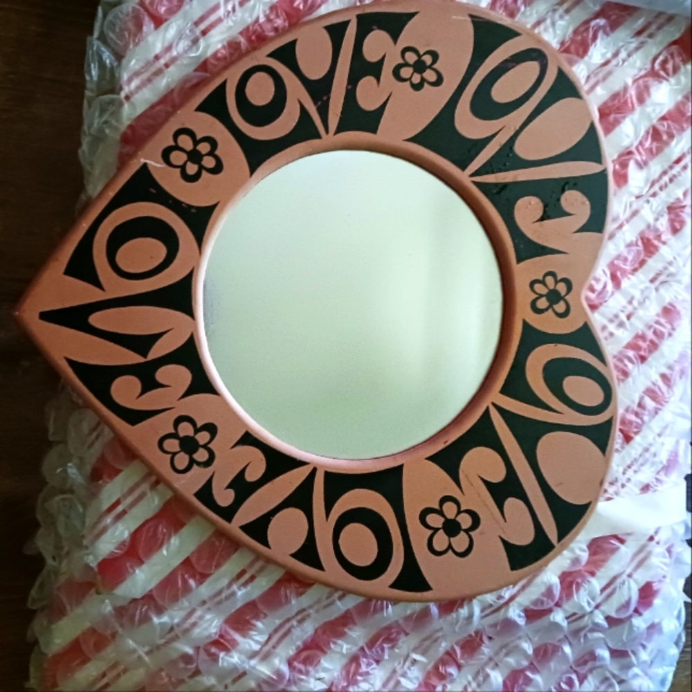 Original 1969 Collectible Joyce Miller Heart Mirror